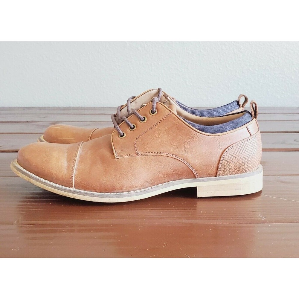 Parker & Sky Men's Brown Lace Up Edwin Oxford Style Shoes. Size 8.5